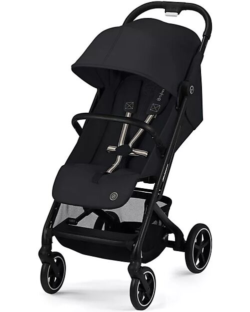 Cybex Passeggino Beezy - Magic Black - Telaio Nero - Il più Compatto Passeggini Leggeri