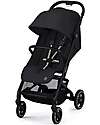 Cybex Passeggino Beezy - Magic Black - Telaio Nero - Il più Compatto Passeggini Leggeri