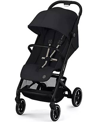Cybex Passeggino Beezy - Magic Black - Telaio Nero - Il più Compatto Passeggini Leggeri