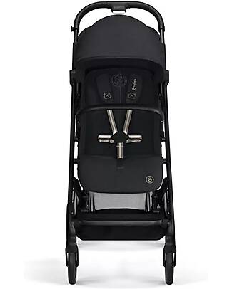 Cybex Passeggino Beezy - Magic Black - Telaio Nero - Il più Compatto Passeggini Leggeri