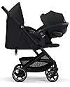 Cybex Passeggino Beezy - Magic Black - Telaio Nero - Il più Compatto Passeggini Leggeri