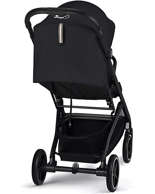 Cybex Passeggino Beezy - Magic Black - Telaio Nero - Il più Compatto Passeggini Leggeri