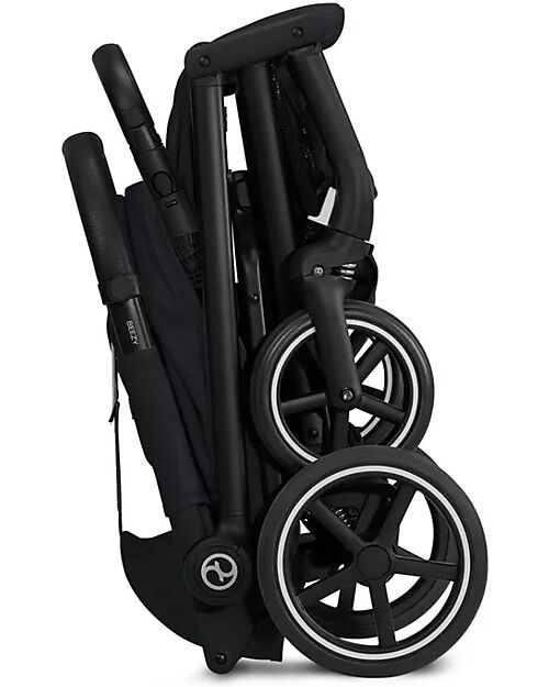 Cybex Passeggino Beezy - Magic Black - Telaio Nero - Il più Compatto Passeggini Leggeri