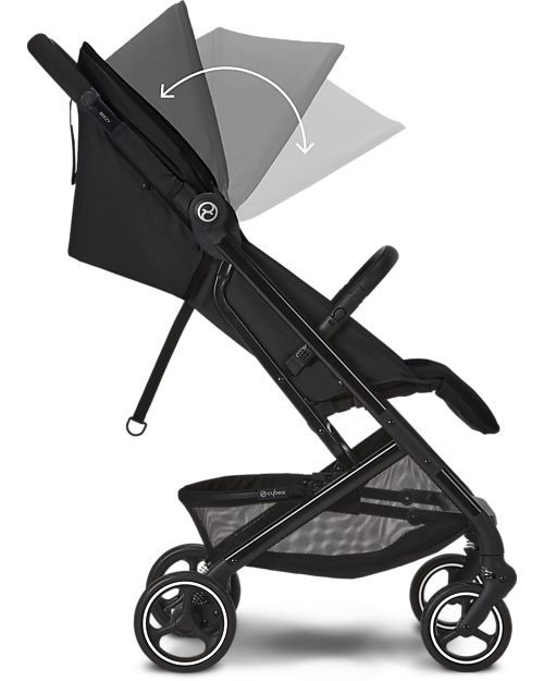 Cybex Passeggino Beezy - Moon Black/Black - Comfort in Città dalla Nascita! Passeggini Leggeri