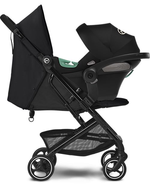 Cybex Passeggino Beezy - Moon Black/Black - Comfort in Città dalla Nascita! Passeggini Leggeri