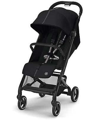 Cybex Passeggino Beezy - Moon Black/Black - con Cintura One-Pull Passeggini Leggeri