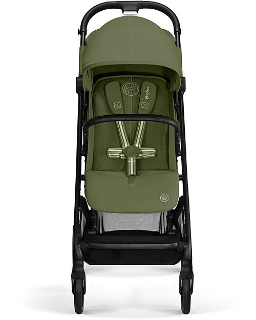 Cybex Passeggino Beezy - Moss Green - Telaio Nero - Il più Compatto Passeggini Leggeri