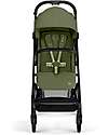Cybex Passeggino Beezy - Moss Green - Telaio Nero - Il più Compatto Passeggini Leggeri