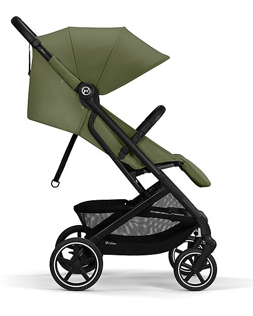 Cybex Passeggino Beezy - Moss Green - Telaio Nero - Il più Compatto Passeggini Leggeri