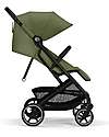 Cybex Passeggino Beezy - Moss Green - Telaio Nero - Il più Compatto Passeggini Leggeri