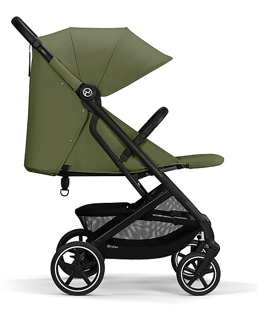 Cybex Passeggino Beezy - Moss Green - Telaio Nero - Il più Compatto Passeggini Leggeri