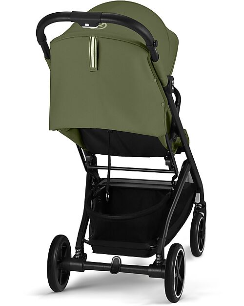 Cybex Passeggino Beezy - Moss Green - Telaio Nero - Il più Compatto Passeggini Leggeri