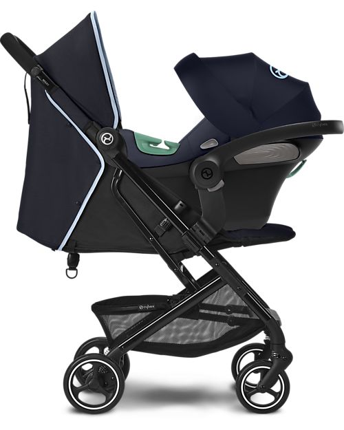Cybex Passeggino Beezy - Ocean Blue/Navy Blue - Comfort in Città dalla Nascita! Passeggini Leggeri
