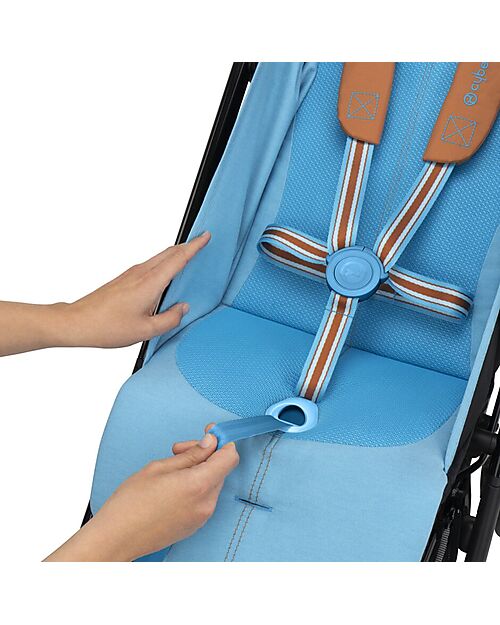 Cybex Passeggino Beezy - Ocean Blue/Navy Blue - con Cintura One-Pull Passeggini Leggeri