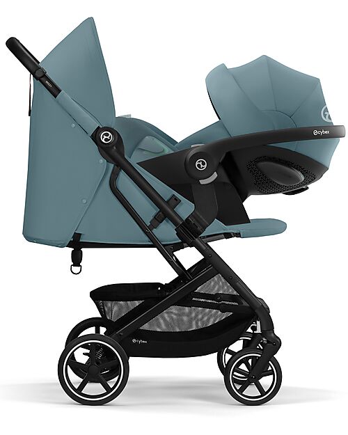 Cybex Passeggino Beezy - Stormy Blue - Telaio Nero - Il più Compatto Passeggini Leggeri