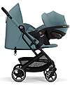 Cybex Passeggino Beezy - Stormy Blue - Telaio Nero - Il più Compatto Passeggini Leggeri