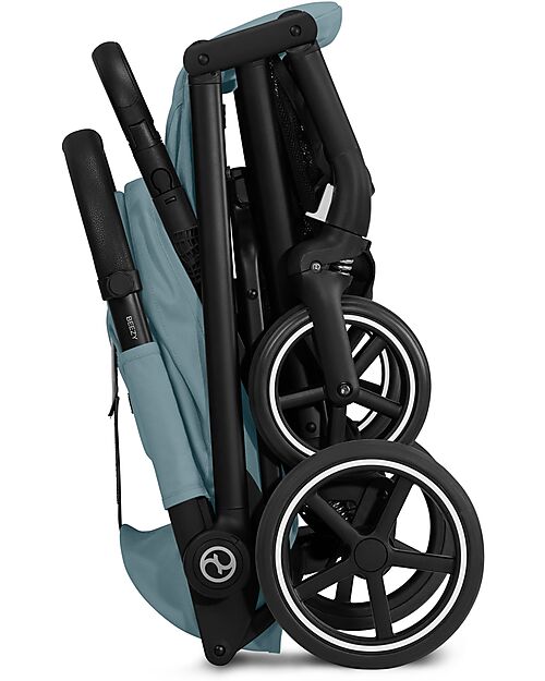 Cybex Passeggino Beezy - Stormy Blue - Telaio Nero - Il più Compatto Passeggini Leggeri