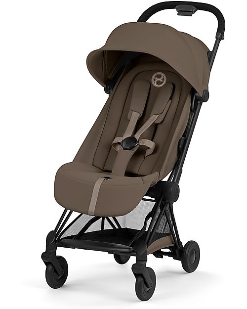 Cybex Passeggino Coya - Coconut Brown - Telaio Matt Black - Leggero e Ultracompatto Pedane