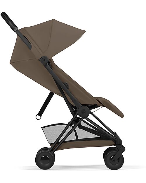 Cybex Passeggino Coya - Coconut Brown - Telaio Matt Black - Leggero e Ultracompatto Pedane