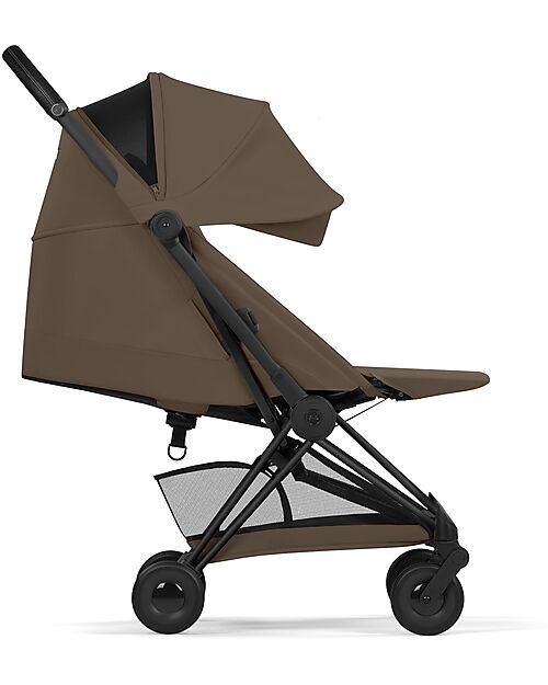 Cybex Passeggino Coya - Coconut Brown - Telaio Matt Black - Leggero e Ultracompatto Pedane