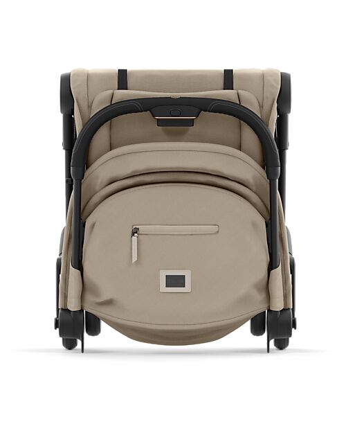 Cybex Passeggino Coya - Cozy Beige Telaio Matt Black - Leggero e Ultracompatto dalla Nascita ai 4 Anni Passeggini Leggeri
