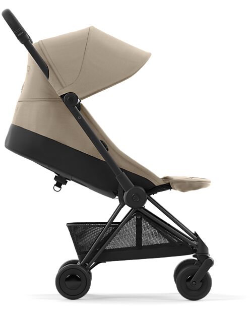 Cybex Passeggino Coya - Cozy Beige Telaio Matt Black - Leggero e Ultracompatto dalla Nascita ai 4 Anni Passeggini Leggeri