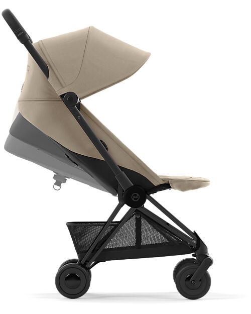 Cybex Passeggino Coya - Cozy Beige Telaio Matt Black - Leggero e Ultracompatto dalla Nascita ai 4 Anni Passeggini Leggeri