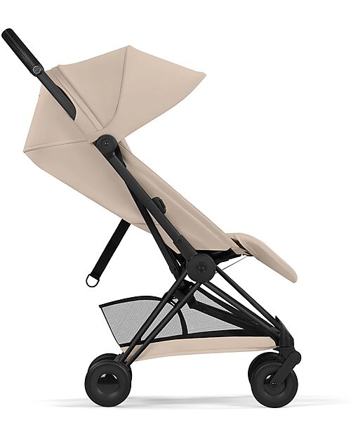 Cybex Passeggino Coya - Cozy Beige - Telaio Matt Black - Leggero e Ultracompatto Pedane