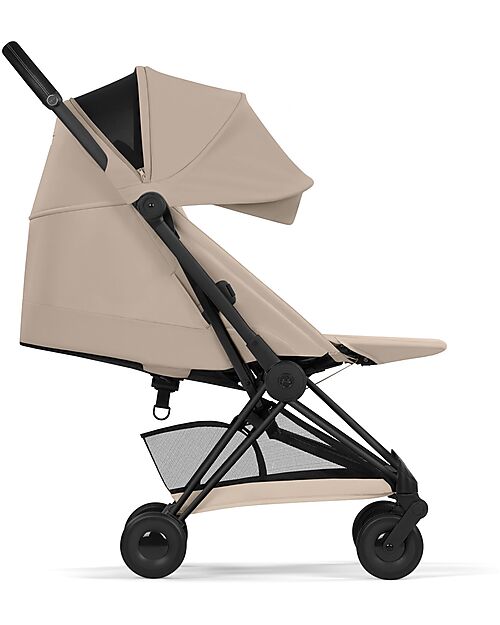 Cybex Passeggino Coya - Cozy Beige - Telaio Matt Black - Leggero e Ultracompatto Pedane