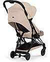 Cybex Passeggino Coya - Cozy Beige - Telaio Matt Black - Leggero e Ultracompatto Pedane