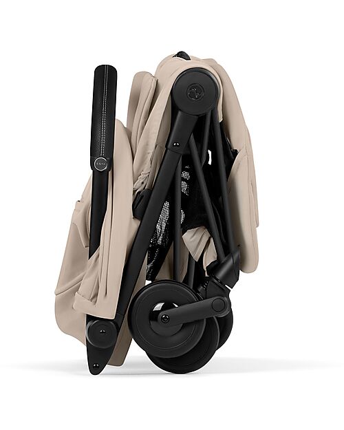 Cybex Passeggino Coya - Cozy Beige - Telaio Matt Black - Leggero e Ultracompatto Pedane