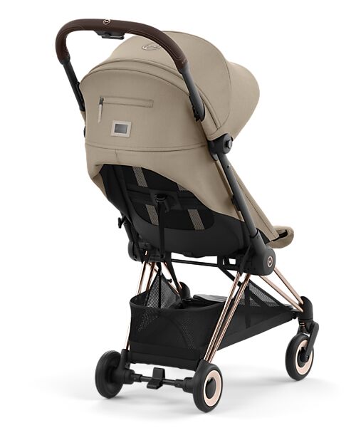 Cybex Passeggino Coya - Cozy Beige Telaio Rosegold - Leggero e Ultracompatto dalla Nascita ai 4 Anni Passeggini Leggeri