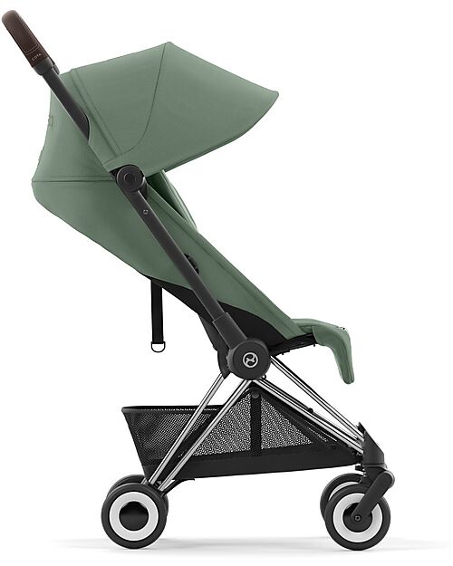 Cybex Passeggino Coya - Leaf Green Telaio Chrome - Leggero e Ultracompatto dalla Nascita ai 4 Anni Passeggini Leggeri