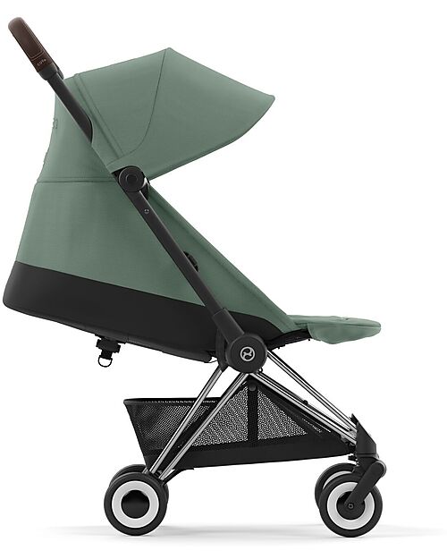 Cybex Passeggino Coya - Leaf Green Telaio Chrome - Leggero e Ultracompatto dalla Nascita ai 4 Anni Passeggini Leggeri