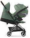 Cybex Passeggino Coya - Leaf Green Telaio Chrome - Leggero e Ultracompatto dalla Nascita ai 4 Anni Passeggini Leggeri
