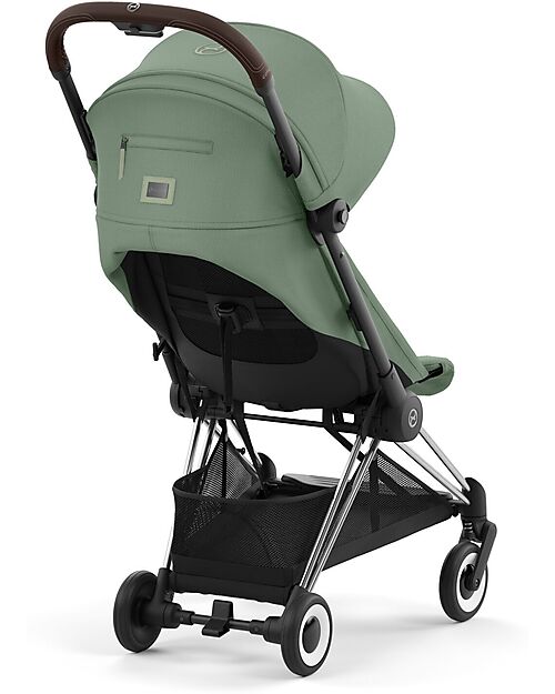 Cybex Passeggino Coya - Leaf Green Telaio Chrome - Leggero e Ultracompatto dalla Nascita ai 4 Anni Passeggini Leggeri
