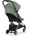 Cybex Passeggino Coya - Leaf Green Telaio Chrome - Leggero e Ultracompatto dalla Nascita ai 4 Anni Passeggini Leggeri