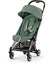 Cybex Passeggino Coya - Leaf Green Telaio Rosegold - Leggero e Ultracompatto dalla Nascita ai 4 Anni Passeggini Leggeri