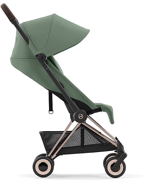 Cybex Passeggino Coya - Leaf Green Telaio Rosegold - Leggero e Ultracompatto dalla Nascita ai 4 Anni Passeggini Leggeri