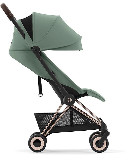Cybex Passeggino Coya - Leaf Green Telaio Rosegold - Leggero e Ultracompatto dalla Nascita ai 4 Anni Passeggini Leggeri