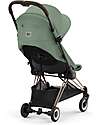 Cybex Passeggino Coya - Leaf Green Telaio Rosegold - Leggero e Ultracompatto dalla Nascita ai 4 Anni Passeggini Leggeri