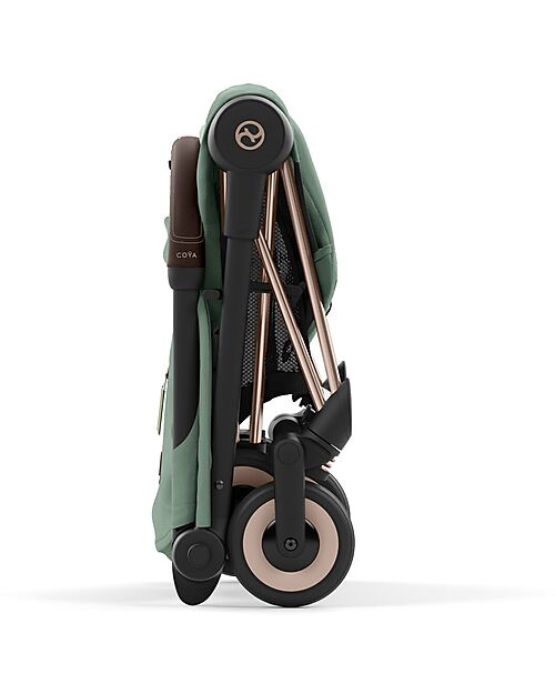 Cybex Passeggino Coya - Leaf Green Telaio Rosegold - Leggero e Ultracompatto dalla Nascita ai 4 Anni Passeggini Leggeri