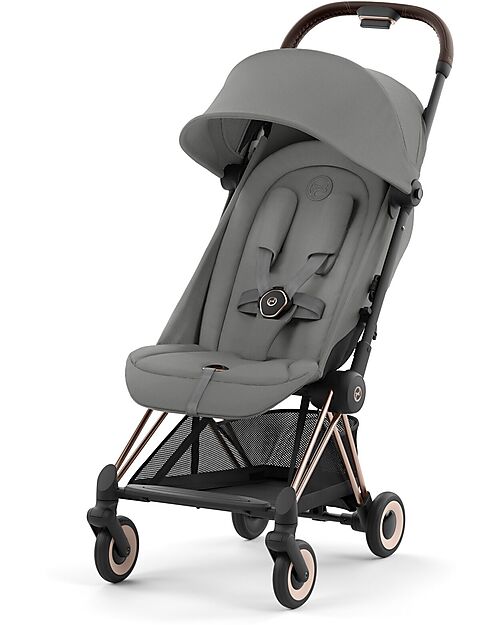 Cybex Passeggino Coya - Mirage Grey Telaio Rosegold - Leggero e Ultracompatto dalla Nascita ai 4 Anni Passeggini Leggeri