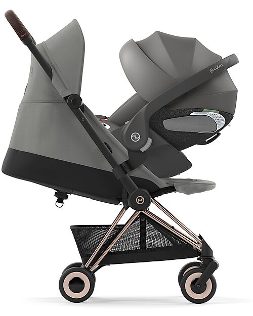 Cybex Passeggino Coya - Mirage Grey Telaio Rosegold - Leggero e Ultracompatto dalla Nascita ai 4 Anni Passeggini Leggeri