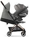 Cybex Passeggino Coya - Mirage Grey Telaio Rosegold - Leggero e Ultracompatto dalla Nascita ai 4 Anni Passeggini Leggeri