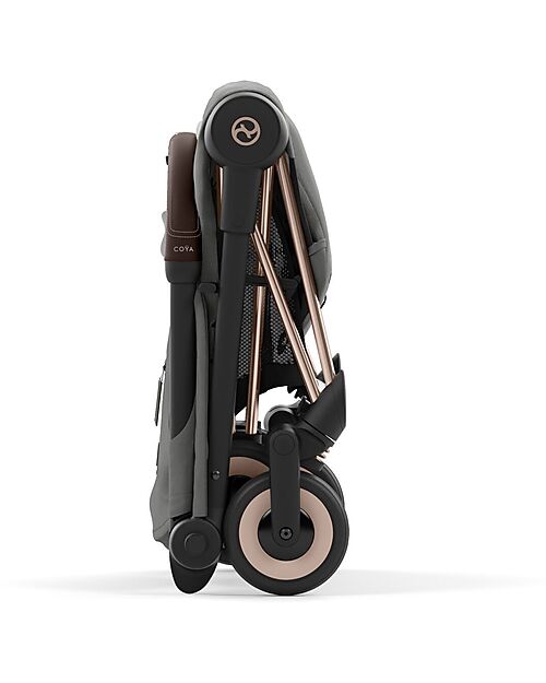 Cybex Passeggino Coya - Mirage Grey Telaio Rosegold - Leggero e Ultracompatto dalla Nascita ai 4 Anni Passeggini Leggeri