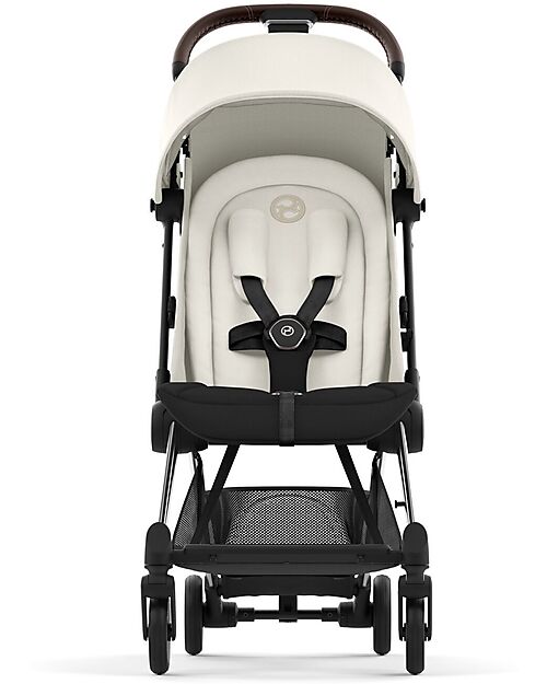 Cybex Passeggino Coya - Off White Telaio Chrome - Leggero e Ultracompatto dalla Nascita ai 4 Anni Passeggini Leggeri