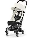 Cybex Passeggino Coya - Off White Telaio Chrome - Leggero e Ultracompatto dalla Nascita ai 4 Anni Passeggini Leggeri