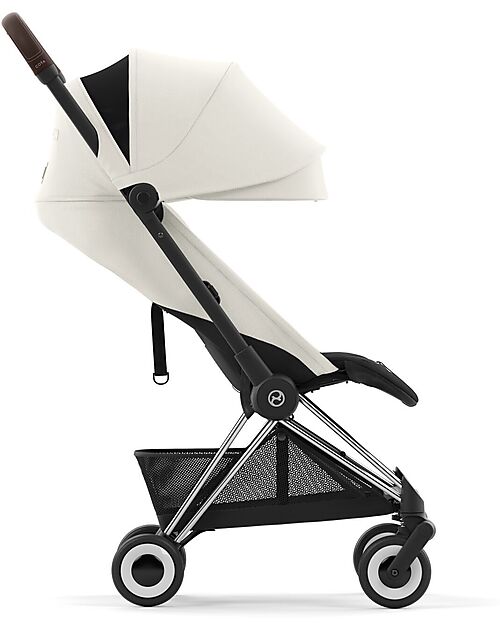 Cybex Passeggino Coya - Off White Telaio Chrome - Leggero e Ultracompatto dalla Nascita ai 4 Anni Passeggini Leggeri