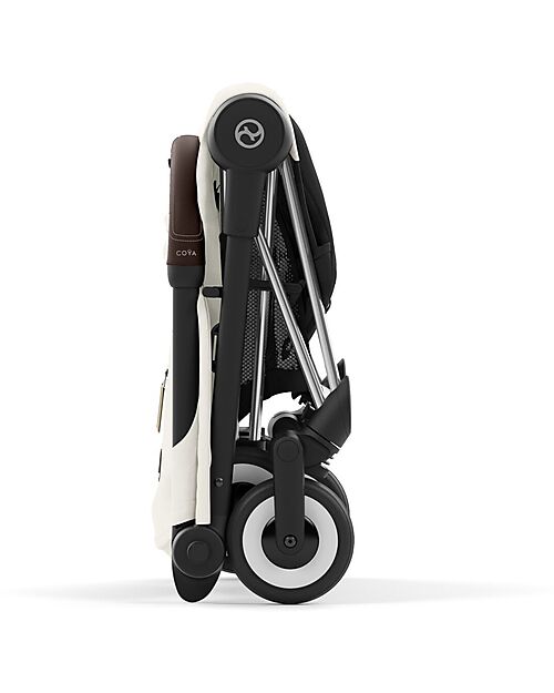 Cybex Passeggino Coya - Off White Telaio Chrome - Leggero e Ultracompatto dalla Nascita ai 4 Anni Passeggini Leggeri